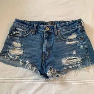 Abercrombie Distressed Jean Shorts
